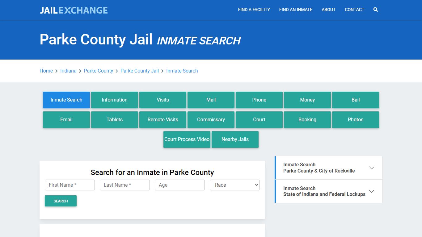 Parke County Jail, IN Inmate Search: Roster & Mugshots