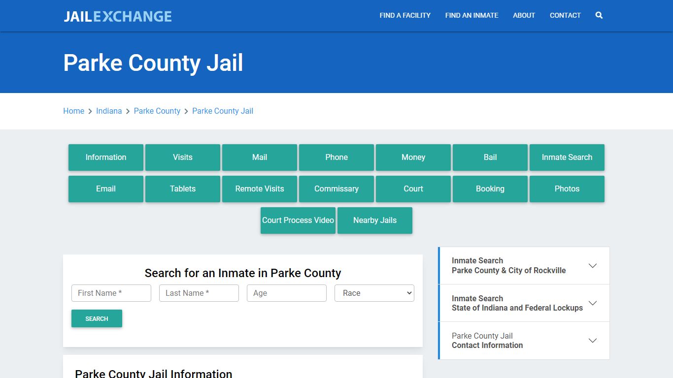 Parke County Jail Roster Lookup, IN, Inmate Search - Jail Exchange